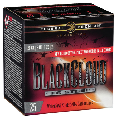 [604544623338] Federal PWBX2092 Black Cloud FS 20Gauge 3" 1oz 2Shot 25 Per Box/10 Case