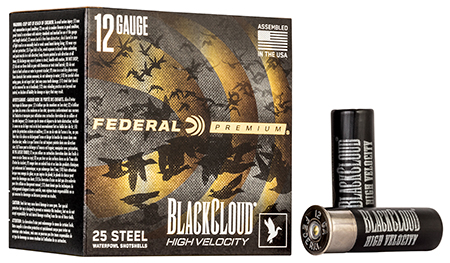 [604544623420] Federal PWBXH1433 Black Cloud FS High Velocity 12Gauge 3" 1 1/8oz 3Shot 25 Per Box/10 Case