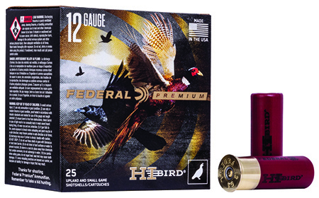 [604544621211] Federal HVF12H6 Premium Hi-Bird 12Gauge 2.75" 1 1/4oz 6Shot 25 Per Box/10 Case