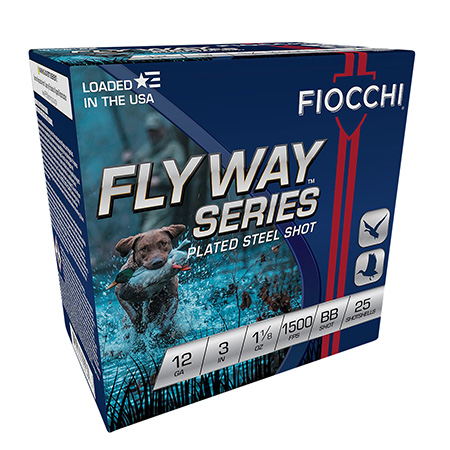 [762344702155] Fiocchi 123STBB Flyway  12Gauge 3" 1 1/8oz BBShot 25 Per Box/10 Case