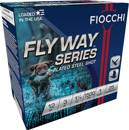 [762344702179] Fiocchi 123ST1 Flyway  12Gauge 3" 1 1/8oz 1Shot 25 Per Box/10 Case