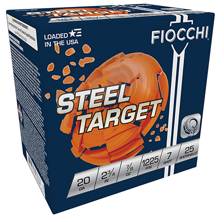 [762344703886] Fiocchi 20SLR7 Steel Target  20Gauge 2.75" 7/8oz 7Shot 25 Per Box/10 Case
