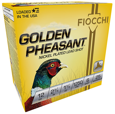 [762344701868] Fiocchi 12GP6 Golden Pheasant Extrema 12Gauge 2.75" 1 3/8oz 6Shot 25 Per Box/10 Case