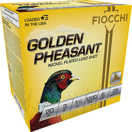 [762344702506] Fiocchi 203GP6 Golden Pheasant Extrema 20Gauge 3" 1 1/4oz 6Shot 25 Per Box/10 Case