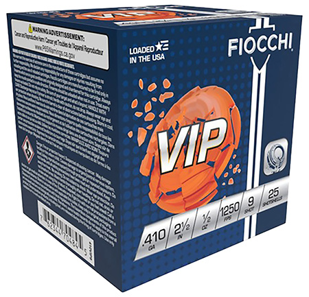[762344704845] Fiocchi 410VIP9 Exacta Target VIP 410Gauge 2.50" 1/2oz 9Shot 25 Per Box/10 Case