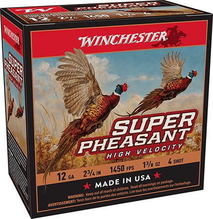 [020892017993] Winchester Ammo X12PHV4 Super Pheasant High Velocity High Brass 12Gauge 2.75" 1 3/8oz 4Shot 25 Per Box/10 Case