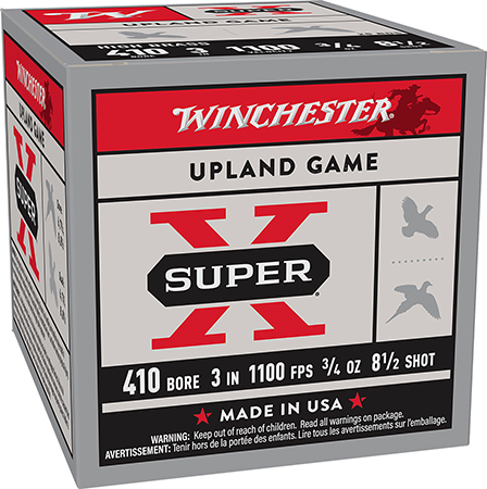 [020892017979] Winchester Ammo X413H85 Super X Heavy Game Load High Brass 410Gauge 3" 3/4oz 8.5Shot 25 Per Box/10 Case