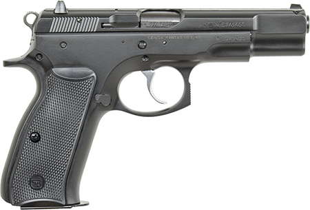 [806703911021] CZ-USA 91102 CZ 75 B  9mm Luger 16+1 4.60" Steel Barrel, Black Serrated Steel Slide, Black Polycoat Steel Frame w/Beavertail, Black Plastic Grip