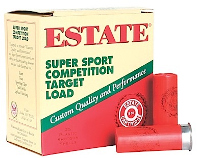 [604544252484] Estate Cartridge SS12L8 Super Sport Competition Target 12Gauge 2.75" 1 1/8oz 8Shot 25 Per Box/10 Case