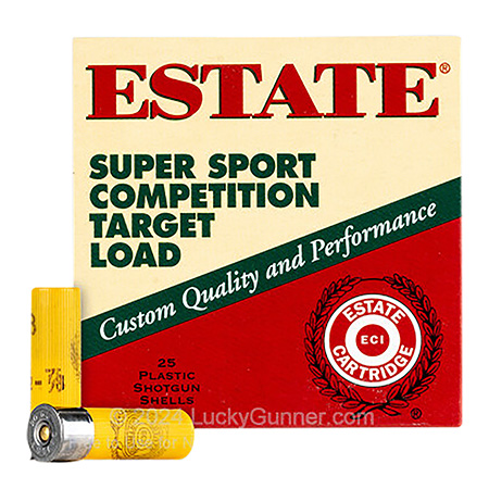 [604544256482] Estate Cartridge SS208 Super Sport Competition Target 20Gauge 2.75" 7/8oz 8Shot 25 Per Box/10 Case