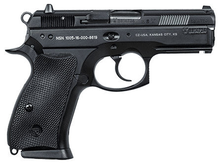 [806703911991] CZ-USA 91199 P-01  Compact Frame 9mm Luger 15+1 3.75" Black Steel Barrel, Black Steel Serrated Slide, Black Polycoat Aluminum Frame w/Beavertail, Black Rubber Grip, Right Hand