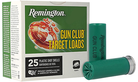 [047700301600] Remington Ammunition 20234 Gun Club  12Gauge 2.75" 1 1/8oz 8Shot 25 Per Box/10 Casse