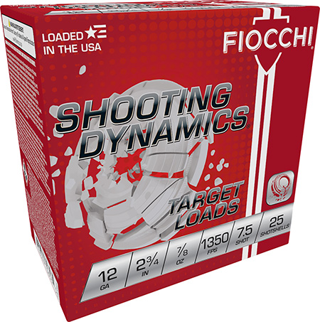 [762344706535] Fiocchi 12SD78H75 Shooting Dynamics Target 12Gauge 2.75" 7/8oz 7.5Shot 25 Per Box/10 Case