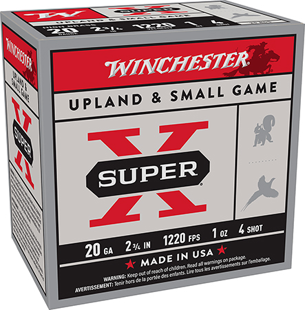 [020892000216] Winchester Ammo X204 Super X Heavy Game Load High Brass 20Gauge 2.75" 1oz 4Shot 25 Per Box/10 Case