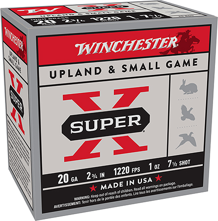 [020892000230] Winchester Ammo X207 Super X Heavy Game Load High Brass 20Gauge 2.75" 1oz 7.5Shot 25 Per Box/10 Case