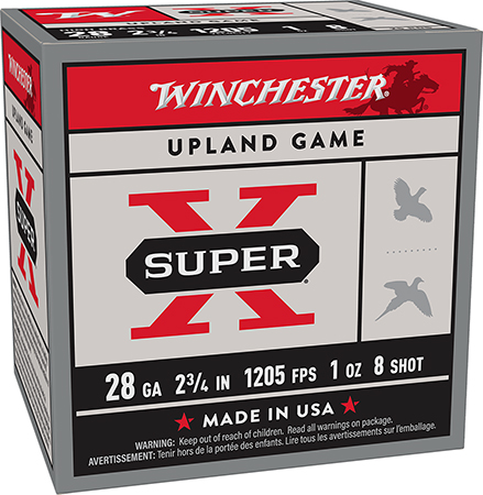 [020892002531] Winchester Ammo X28H8 Super X Heavy Game Load High Brass 28Gauge 2.75" 1oz 8Shot 25 Per Box/10 Case
