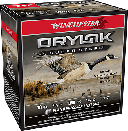 [020892008526] Winchester Ammo XSC10T Drylok Super Steel Magnum 10Gauge 3.50" 1 5/8oz TShot 25 Per Box/10 Case