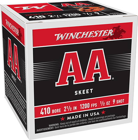 [020892004474] Winchester Ammo AA419 AA  410Gauge 2.50" 1/2oz 9Shot 25 Per Box/10 Case
