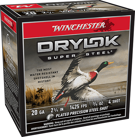 [020892008595] Winchester Ammo XS204 Drylok Super Steel Magnum 20Gauge 2.75" 3/4oz 4Shot 25 Per Box/10 Case