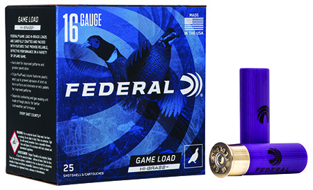 [029465004514] Federal H1634 Game-Shok High Brass 16Gauge 2.75" 1 1/8oz 4Shot 25 Per Box/10 Case