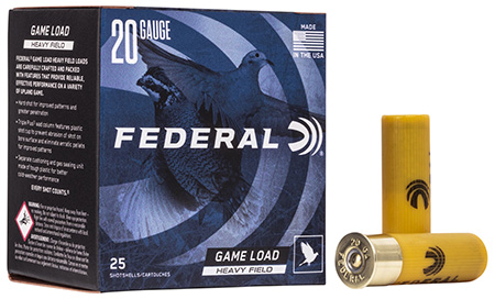 [029465006860] Federal H2026 Game-Shok Heavy Field 20Gauge 2.75" 1oz 6Shot 25 Per Box/10 Case