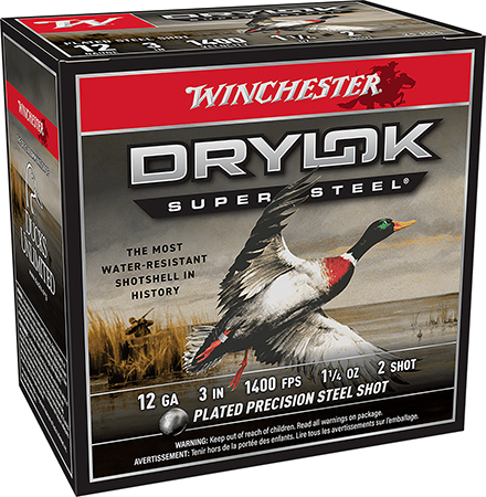 [020892007765] Winchester Ammo XSM1232 Drylok Super Steel Magnum 12Gauge 3" 1 3/8oz 2Shot 25 Per Box/10 Case