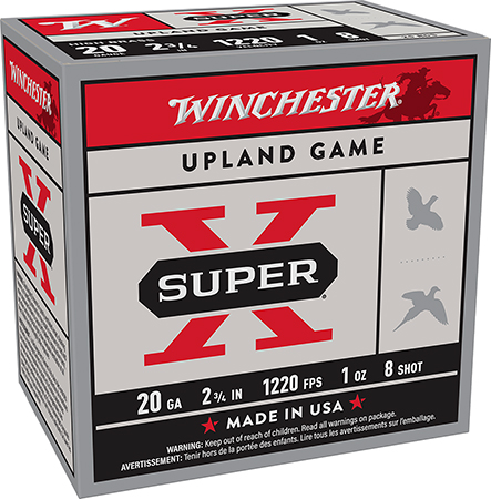 [020892009127] Winchester Ammo X208 Super X Heavy Game Load High Brass 20Gauge 2.75" 1oz 8Shot 25 Per Box/10 Case