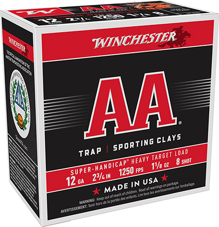 [020892014091] Winchester Ammo AAHA128 AA Super Handicap Heavy Target 12Gauge 2.75" 1 1/8oz 8Shot 25 Per Box/10 Case