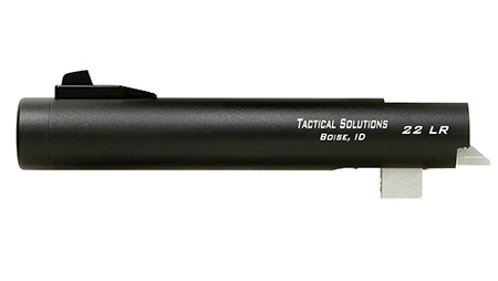 [879971000056] Tactical Solutions TL55TEMBNF Trail-Lite Barrel 22 LR 5.50" Black Matte Finish 6061-T6 Aluminum Material with Threading  &  Fiber Optic Front Sight for Browning Buck Mark