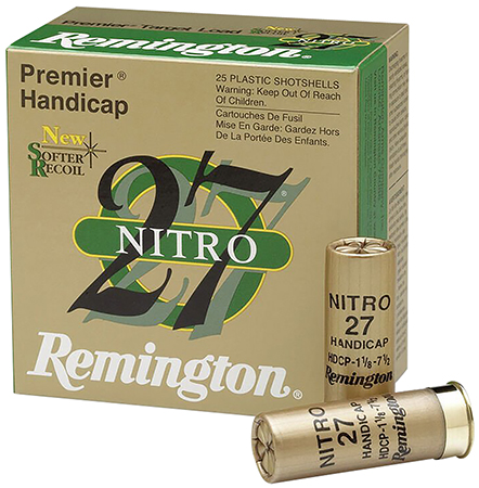[047700313900] Remington Ammunition 20227 Premier Nitro 27 Handicap 12 Gauge 2.75" 1 oz 7.5 Shot 25 Per Box/ 10 Cs