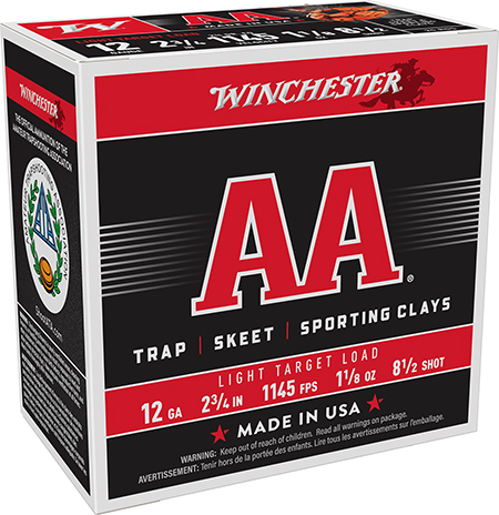 [020892015333] Winchester Ammo AA1285 AA Light Target 12Gauge 2.75" 1 1/8oz 8.5Shot 25 Per Box/10 Case
