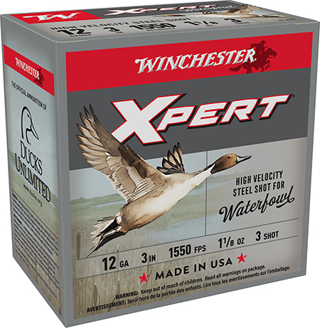 [020892015555] Winchester Ammo WEX1233 Super X Xpert High Velocity 12Gauge 3" 1 1/8oz 3Shot 25 Per Box/10 Case