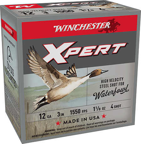 [020892015579] Winchester Ammo WEX1234 Super X Xpert High Velocity 12Gauge 3" 1 1/8oz 4Shot 25 Per Box/10 Case