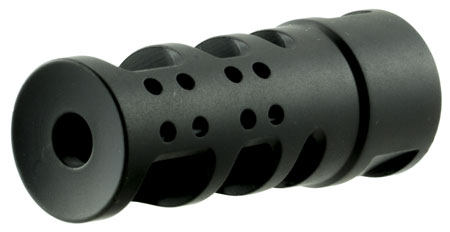 [815648022174] Spikes Tactical SBV1065 R2 Muzzle Brake Black Nitride 416R Stainless Steel with 1/2"-28 tpi Threads for 5.56x45mm NATO