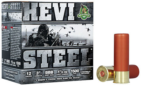 [816383608883] HEVI-Shot HS60888 HEVI-Steel  12Gauge 3" 1 1/4oz BBBShot 25 Per Box/10 Case