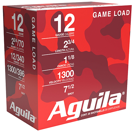[640420006000] Aguila 1CHB1327 Competition Game  &  Target 12Gauge 2.75" 1oz 7.5Shot 25 Per Box/10 Case