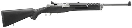 [736676058051] Ruger 5805 Mini-14 Ranch 223 Rem/5.56 NATO 5+1 18.50" Matte Stainless Steel Barrel, Matte Stainless Steel Drilled  &  Tapped Receiver, Black Synthetic Fixed Stock, Right Hand