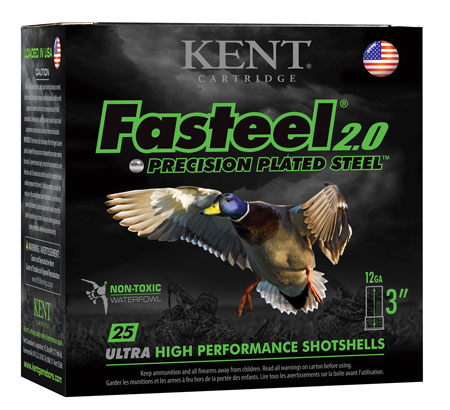 [656308111407] Kent Cartridge K123FS323 Fasteel 2.0  12 Gauge 3" 1 1/8 oz 3 Shot 25 Per Box/ 10 Case