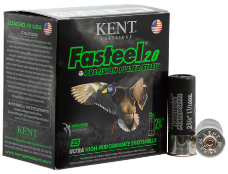 [656308111452] Kent Cartridge K122FS30BB Fasteel 2.0  12 Gauge 2.75" 1 1/16 oz BB Shot 25 Per Box/ 10 Case