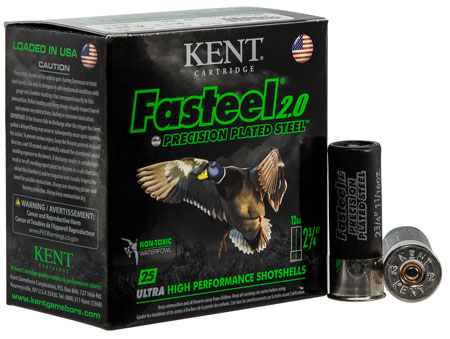 [656308111483] Kent Cartridge K122FS304 Fasteel 2.0  12 Gauge 2.75" 1 1/16 oz 4 Shot 25 Per Box/ 10 Case