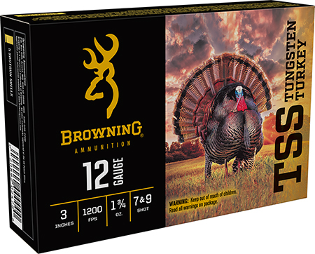 [020892024786] Browning Ammo B193921230 TSS Tungsten Turkey 12Gauge 3" 1 3/4oz Tungsten 7/9Shot 5 Per Box/10 Case