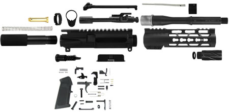 [745559515963] TacFire SSPK300LPK7K AR-15 Pistol Build Kit KeyMod 300 Blackout Black Steel