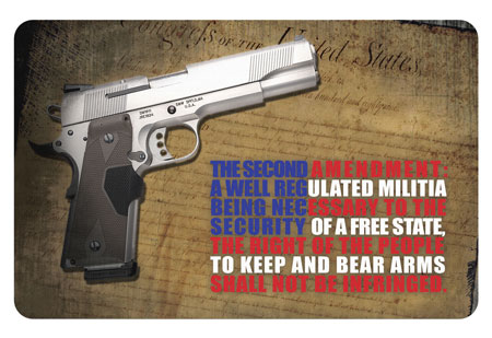 [612409970688] TekMat TEKR172AMEND Right To Bear Arms Cleaning Mat Multi-Color Rubber 11"x17" 2nd Amendment