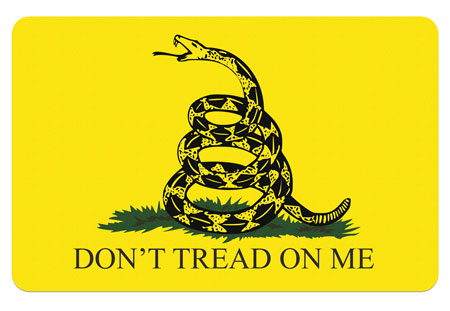 [612409970756] TekMat TEKR17GADSDEN Gadsden Flag Cleaning Mat Black/Yellow Rubber 11"x17" Snake/"Don't Tread On Me"