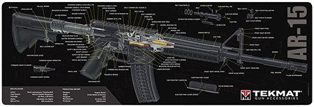 [612409971418] TekMat TEKR36AR15 AR-15 3D Cutaway Cleaning Mat AR-15 Cutaway Diagram 12" x 36"