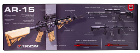 [612409971685] TekMat TEKR44AR15WPD AR-15 Weapons Platform Design Ultra 44 Cleaning Mat AR-15 Weapons Platform Diagram 15" x 44"