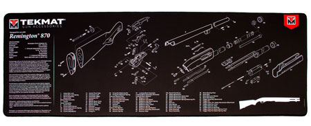 [612409971678] TekMat TEKR44REM870 Remington 870 Ultra 44 Cleaning Mat Remington 870 Parts Diagram 15" x 44"