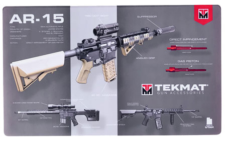 [888151028582] TekMat TEK42AR15WPD AR-15 Weapons Platform Design Door Mat Multi Color Rubber 42" Long AR-15 Weapons Platform