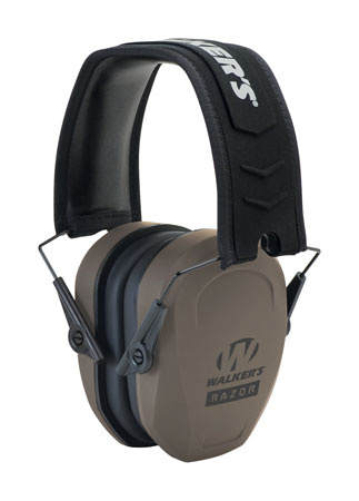 [888151024621] Walker's GWPRSMPASFDE Razor Slim Passive Muff 27 dB Over the Head Flat Dark Earth/Black Polymer