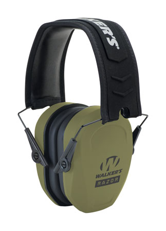 [888151024638] Walker's GWPRSMPASODG Razor Slim Passive Muff 27 dB Over the Head OD Green/Black Polymer